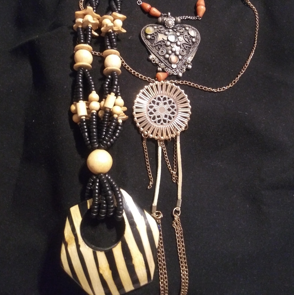 3 long necklaces